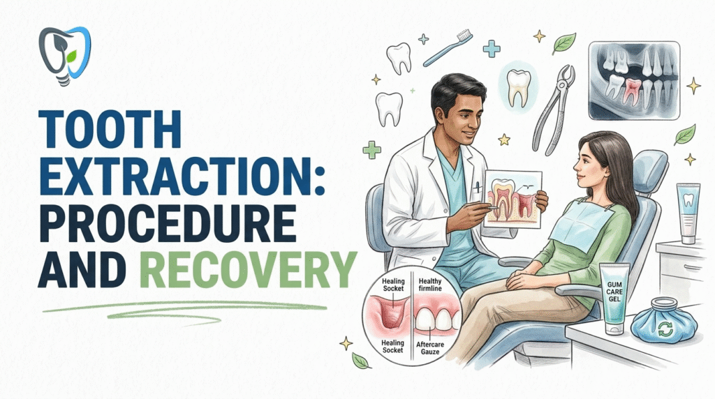 tooth extraction procedure recovery and aftercare with dentist